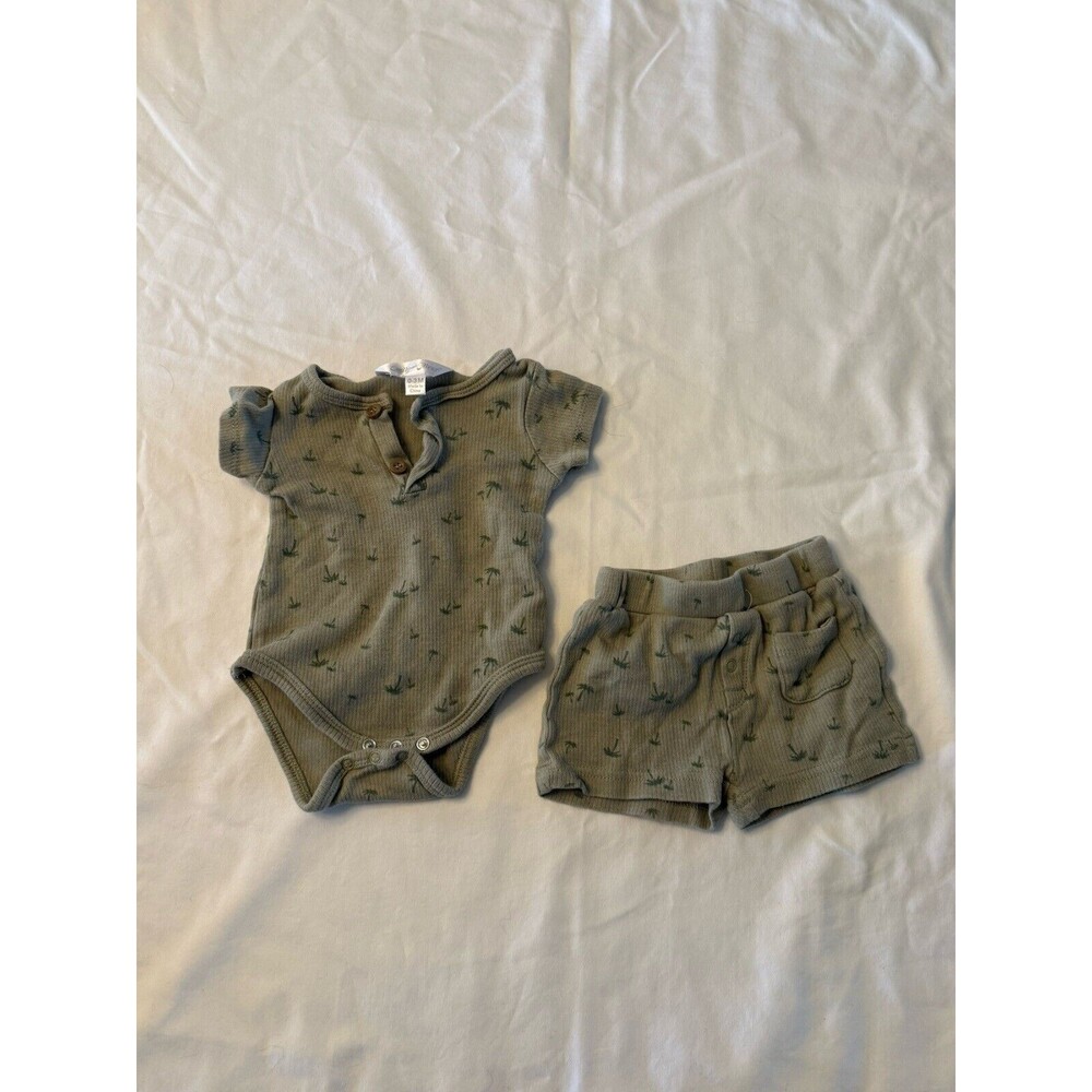 Emily And Oliver Palm Tree Green Set 0-3m